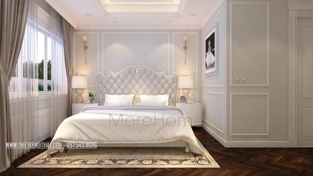 Thiết kế nội thất phòng ngủ Master chung cư Hei Tower